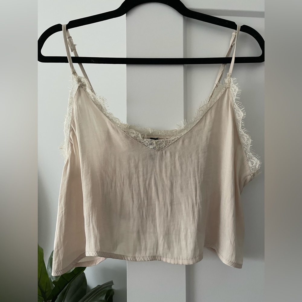 Cream Silk Tank